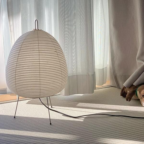 Japansk ris papir lanterne led bord lampe stue rom soverom