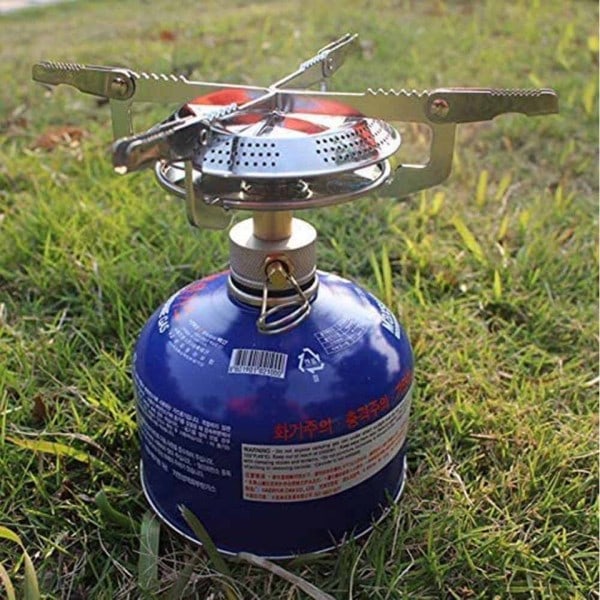 Vindtät camping gasspis portabel vikbar ryggsäck elektronisk spis