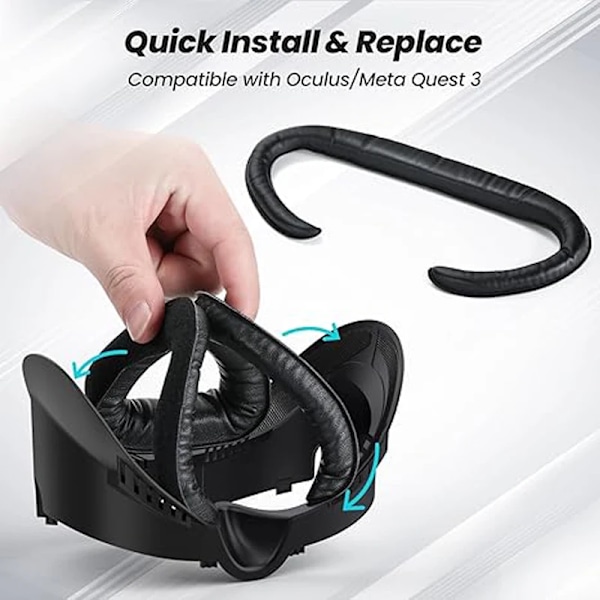 Kompatibel med Meta Quest 3 Foam kudde ersättning Anti-läckage Light Nose Pad Face Cover  Oculus Quest