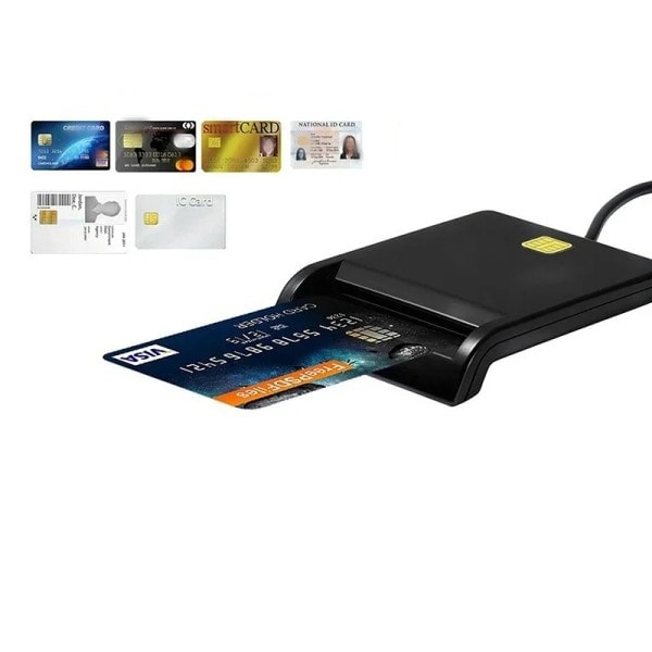 USB 2.0 Smart ID Card Reader til SD ATM CAC TF Bank Card SIM Card Reader