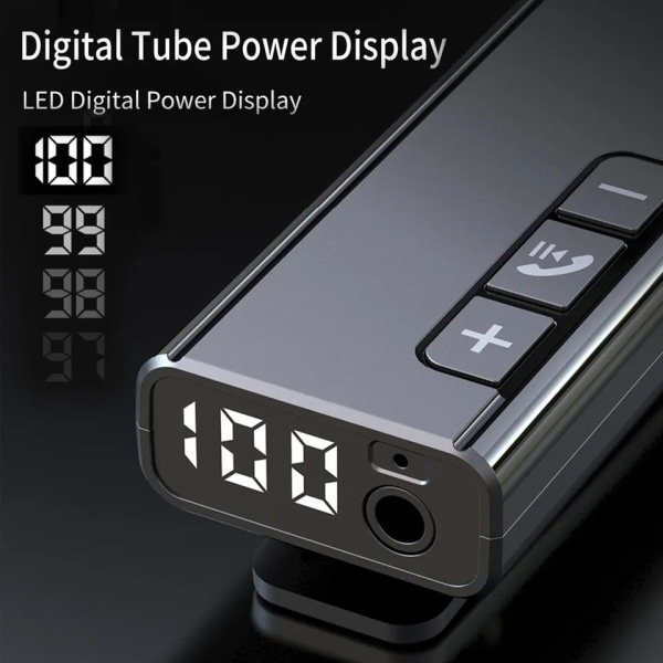Bluetooth Aux Adapter Trådløs Bil BT Mottaker Digital Display Jack Lyd Musikk Mic Handsfree