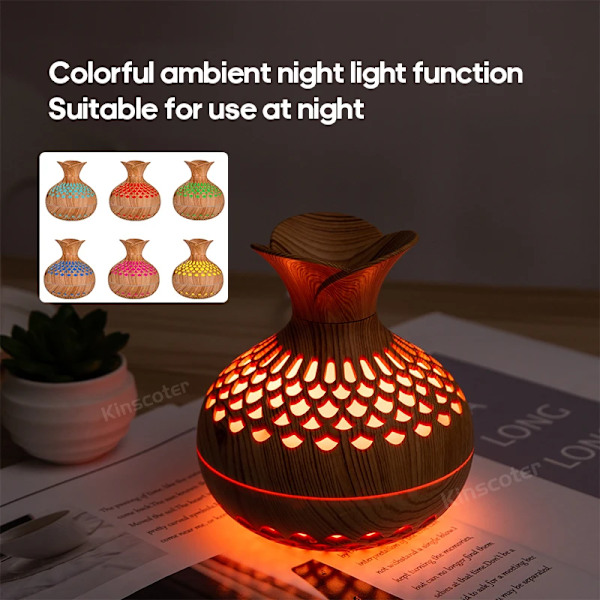 Træ Korn Fugter 300ml USB Aroma Diffuser Forstøver USB Husholdningsluftfugter