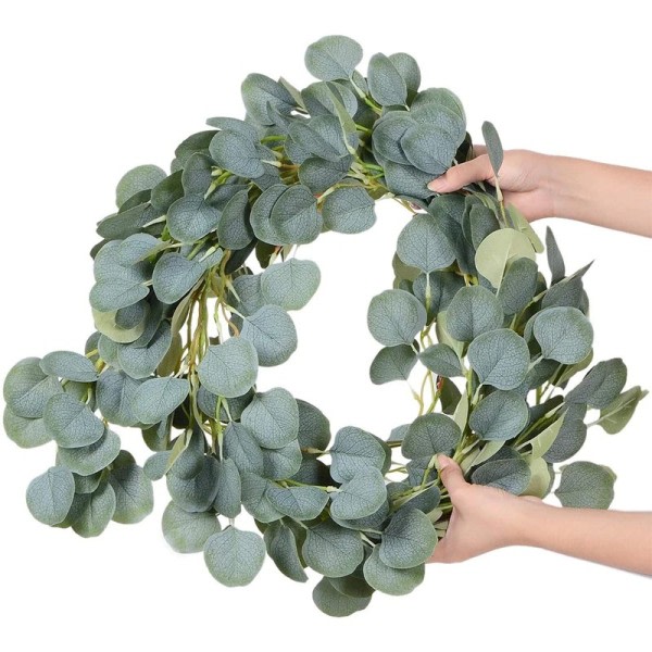 2M Eucalyptus Garland Kunstig Faux Garland Væg Dekor