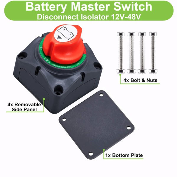 Auto Batteri Afbryd Switch 12V 24V Marine 200A 300A Dobbelt Batteri Masse Switch 3 Position Cut Off Switch