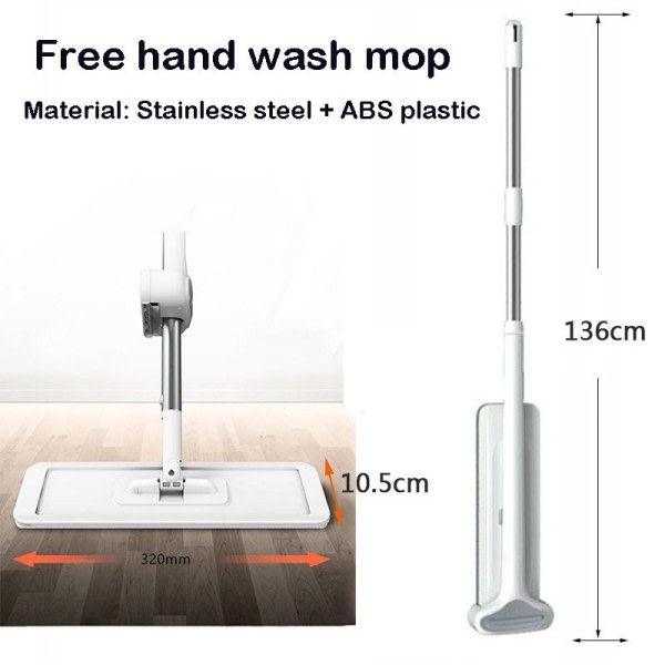 Squeeze Mop Magic Plat HandsFree Tvätt Lata Moppar för Hus Golv Städning Hushåll Städning Verktyg