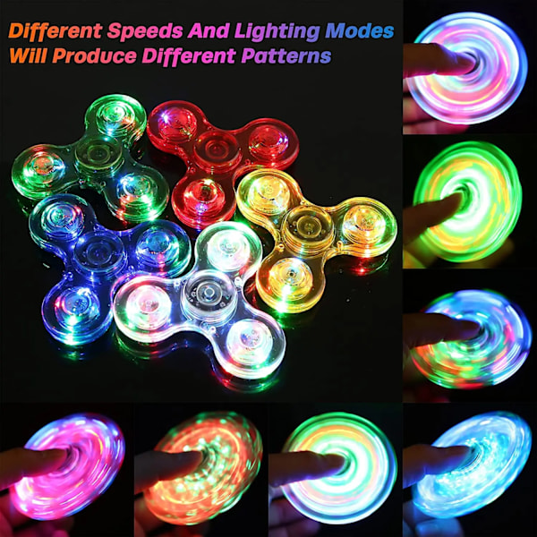 LED Light Up Fidget Spinner Luminous Finger Legetøj
