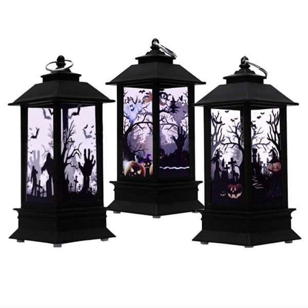 Halloween koristelu Led kynttilät tee valo vintage linna kurpitsa haamu riippuva LED lyhty lamppu