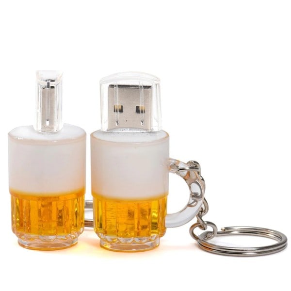 Olut muki Flash asema lahjat avain ketju 64GB  kynä asemat USB 2.0 muovi muisti