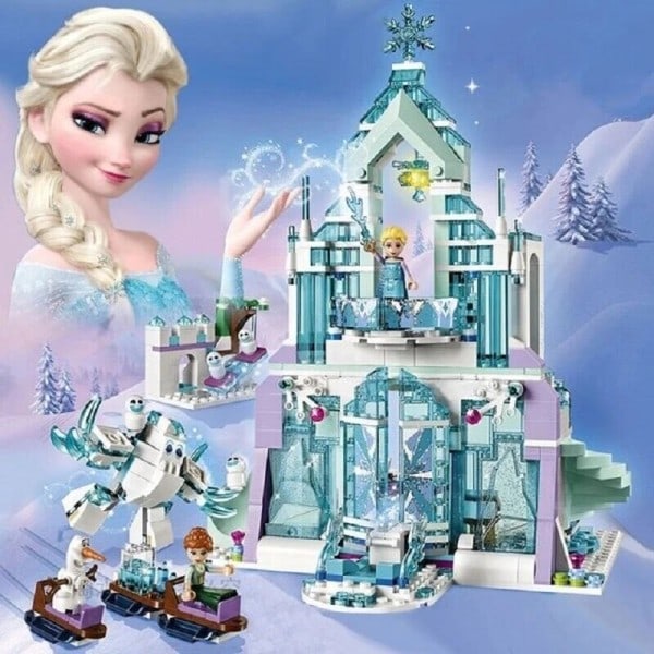 Fryst Dröm Princess Elsa Is Slott Prinsessan Anna Set Byggnad Modell Klossar Gåvor Leksak