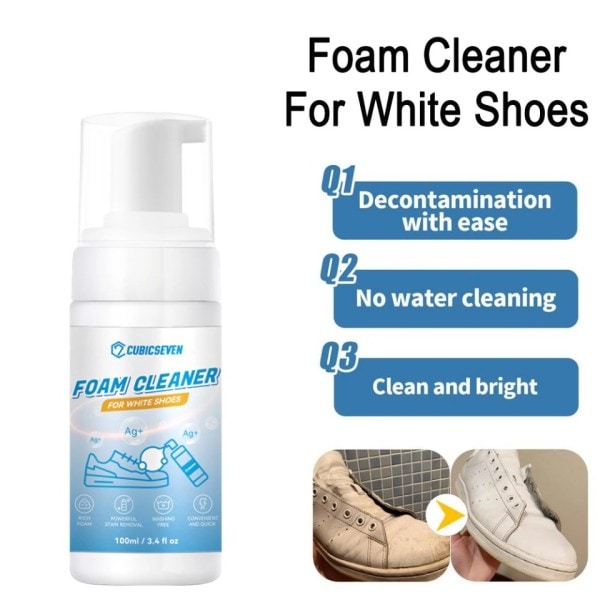 Skum Cleaner För Vita Skor Vita Rengöring Fläckar Smuts Ta bort Gul Spray Foam Cleaner