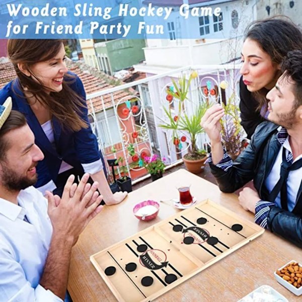 Snabb Sling Puck Bräde Spel Bord Hockey Fotboll Vinnare Fest Familj Interaktiva leksaker