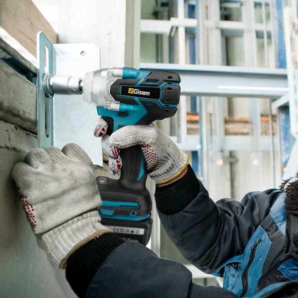 520N.M Borstlös Elektrisk Slagsnyckel 1/2 tum för Makita 18V Batteri Skruvmejsel Elverktyg