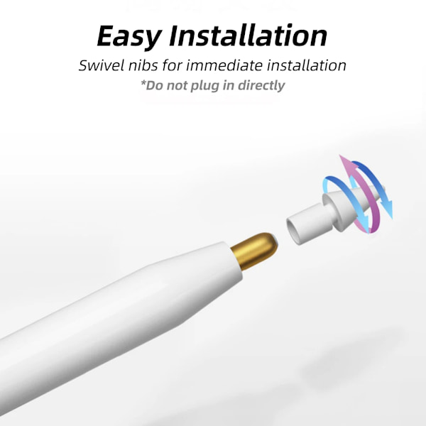 20 bitar För Apple Pencil Nib Dubbellager För Apple Pencil 1a 2nd Generation Tips