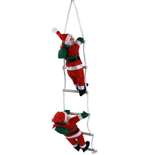 jul tomten klättring stege docka jul träd hängande dekoration inomhus dörr vägg jul hänge