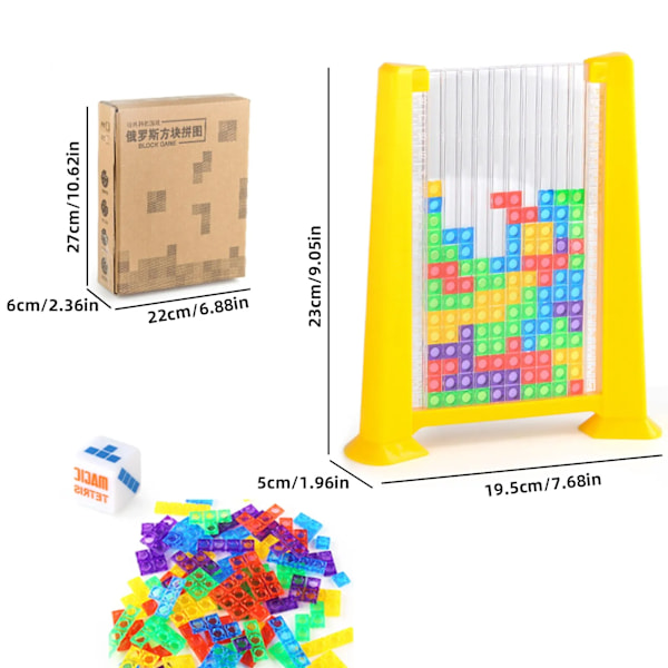 3D Tetris Färgglada Byggnadsblock Förbytbara Pussel Kreativt Skrivbord Tangram Spel Klassisk Vetenskap Utbildning Barn leksak
