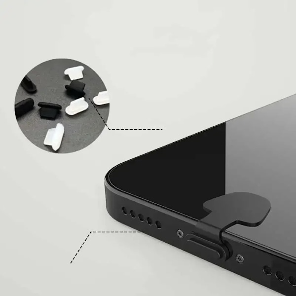 10 bitar USB C Anti Loss Damm Pluggar Typ C Laddning Port Kåpa för Iphone 15 Pro Max 15plus Xiaomi Samsung Stopp Cap Dammproppar