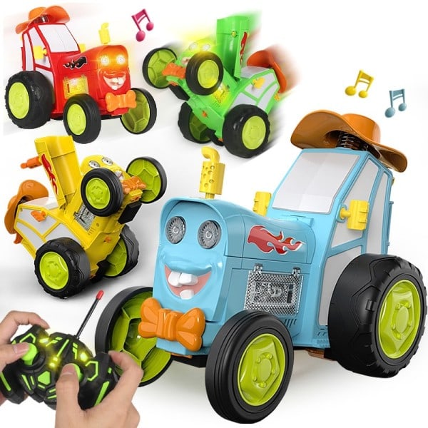 Mini Rc Auto Musiikilla Valot Hullu Jumping Ajoneuvo Infrapuna Kaukosäädin Stunt Autot Kävely Pysty Rc Kuorma Hauskat Lapset lelut
