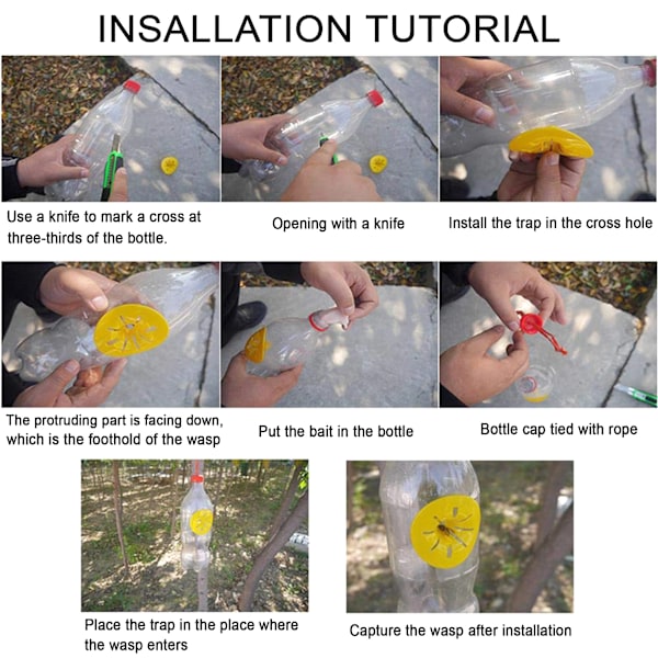 10 bitar geting fälla fångare blomma form flygande insekter tratt fälla bi bålgeting fångare