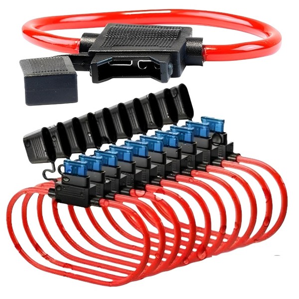 Mini blad adapter säkring hållare stänksäker för 12V 30A tråd avskärning brytare uttag fuktsäker stänk
