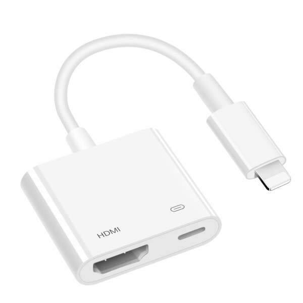 Digital AV adapter Omvandlare för iPhone iPad till TV Samma Skärm för Lightning HDMI kabel