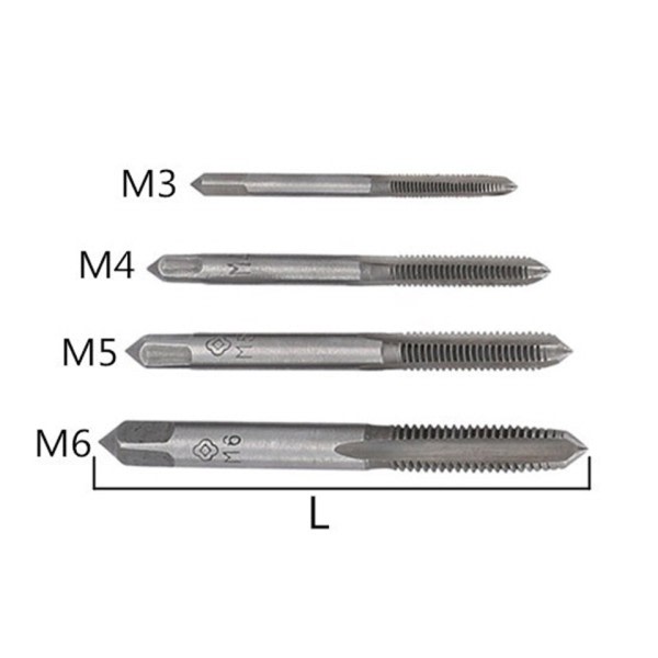 9PCS/SET T Typ Gänga Tapp Reamer Metric Screw Tap Hand Taps Drill Bit Set