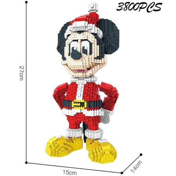 Jul Mickey Mouse Donald Anka mikropartikel byggklossar och insats dekoration barn's leksaker