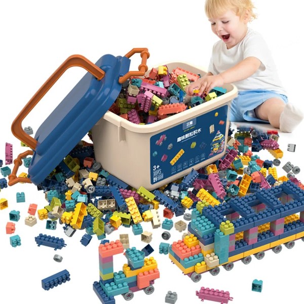 Montessori Byggeklodser Legetøj Farverigt Kreativt Bulk Klodser Tidlig Pædagogisk Legetøj
