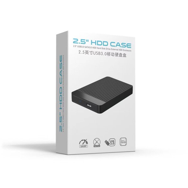 2,5 tommer USB3.0 Hard Drive Case Ekstern hd case kabinet usb til sata hard drev boks lomme