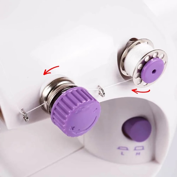 El Sömnad Maskin Mini Hem Liten Dubbel Speed Hushåll Portabel Natt Lätt Fot pedal