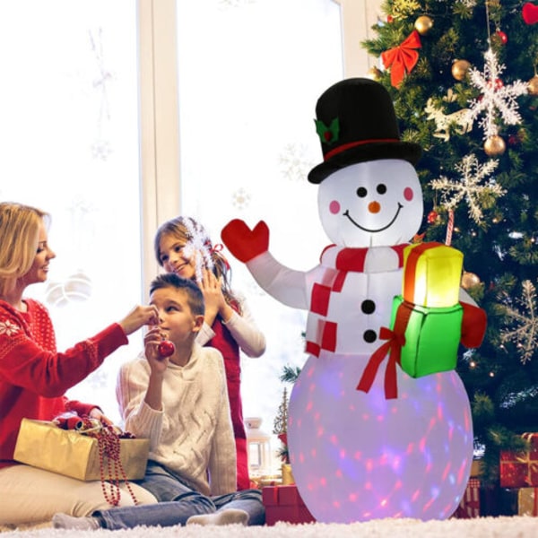 1,5m Kæmpe oppustelig Snemand LED Glødende 1,8m Navidad oppustelig Julemand Jule Fest pynt