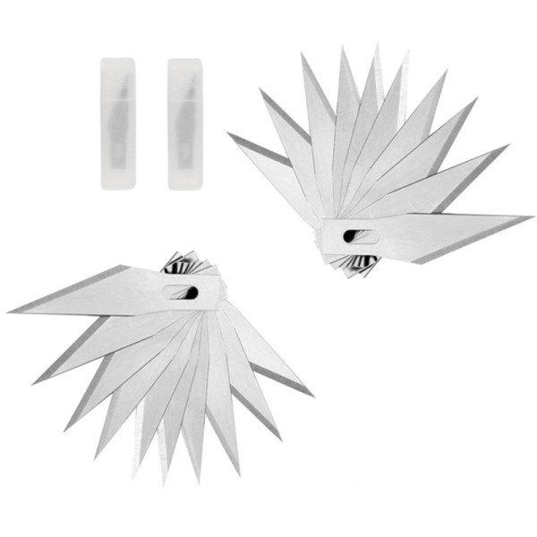 Gravering Halkfri Metal Skalpell Kniv Kit + 50/20/10/5st #11 Blad Kutter Hantverk Kniv