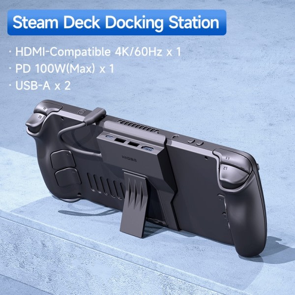 Steam Deck Docking Station 4 in 1 Dock Holder Hub USB C to 4K@60Hz HDMI-kompatibel  SteamDeck