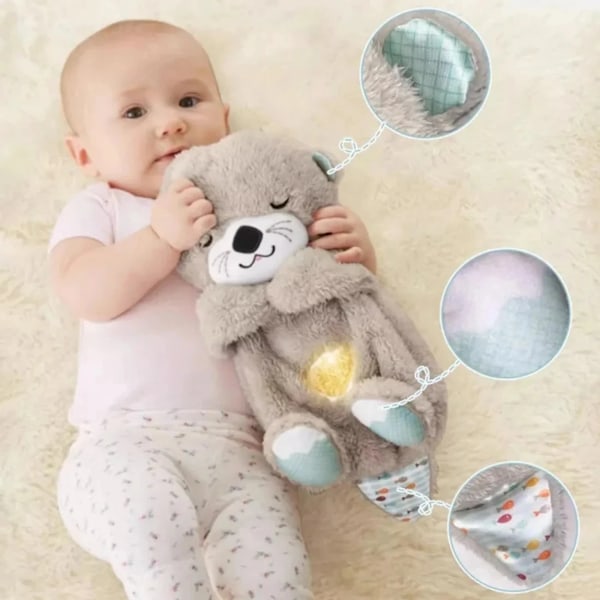 Schlummerotter Sömn Plysch Leksak Litt Lamm Andning Schlummer Utter Plusch Sömn Musik Lätta Plysch leksaker