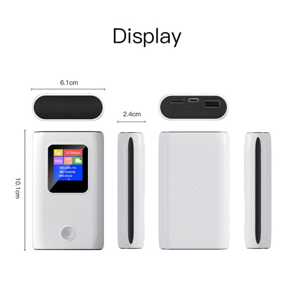 4G LTE Router 150Mbps Utomhus Hotspot 6000mah Mobil Router