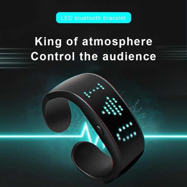 LED Display Armbånd Lysende Armbånd Bluetooth APP Redigering Glødende Armbånd