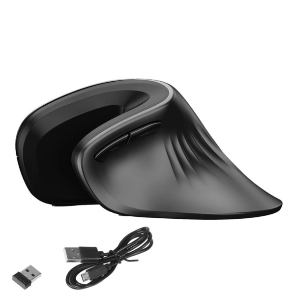 Ergonomisk Vertikal Trådlös Mus USB Optisk Bekväm Gaming Möss Laddningsbara Tyst Kontor mus