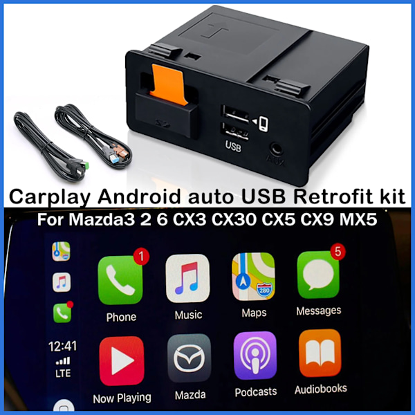 Ny Oppgradering Apple CarPlay Android Auto USB Adapter Hub