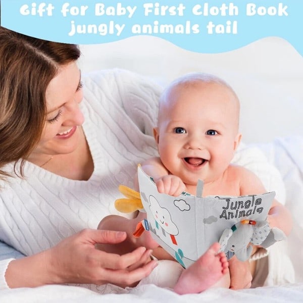 Soft Baby Books 3D Touch Feel High Contrast Toy Book Sensory Tidig Lärande Barnvagn Leksaker