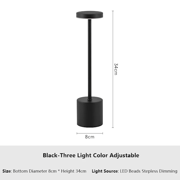 Simple Touch Sensor LED Bord Lampe Genopladelig Skrivebord Lampe