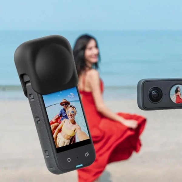 Anti-repor lins lock skyddande skydd för Insta360 X3 silikon skyddande dammtät fodral