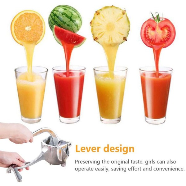 Manuell saft press aluminium legering hand tryck juicer granatäpple apelsin citron socker rör juice