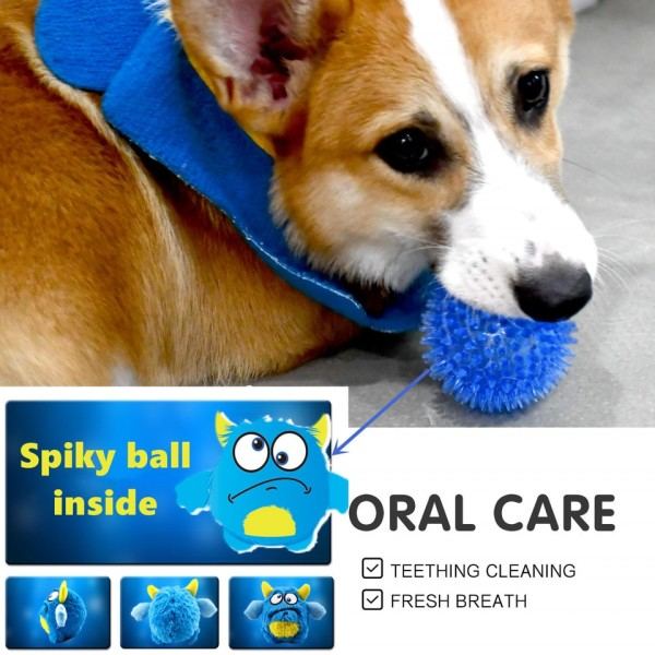 Squeaker Interactive Hund Leke Baller for Små Hunder Leke Bitt Tygge Ball Leker