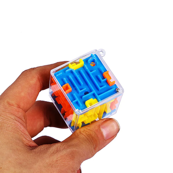 10 bitar Kul 3D Kub Rullande pärlor Labyrint Utbildnings leksaker