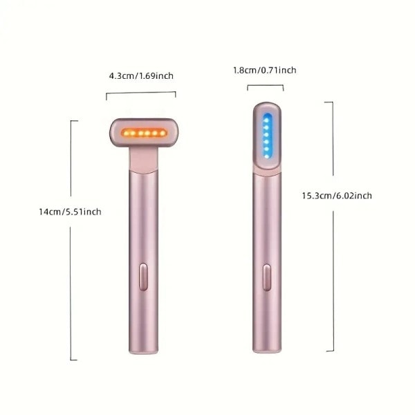 Fairy Stick Eye Beauty instrumentti Punainen ja sininen valo hieronta mikrovirta värinä