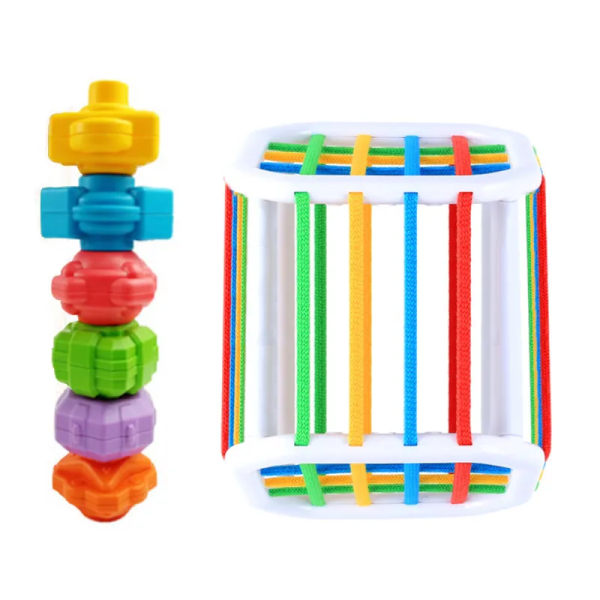 Färgglada Form Blockar Sortering Spel Baby Montessori Lärande Utbildnings leksaker