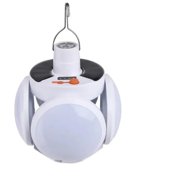 Solcelle Udendørs Foldning Lys Bærbar USB Genopladelig LED Pære Søge Lys Camping Lommelygte Nødlys Lampe til strømsvigt