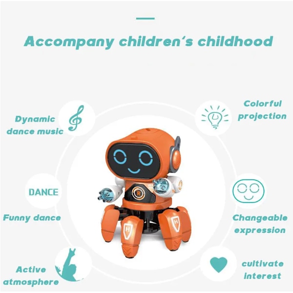 Musik Og Dans Robot Blæksprutte Stunt Robot Køretøj Fødselsdag Gave Legetøj