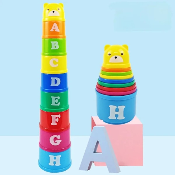Kid Hjärna Respons Kamp Fold Cup Hand Speed Tävling Fold Cup Child Stack Spel Tidig Utbildning Pussel