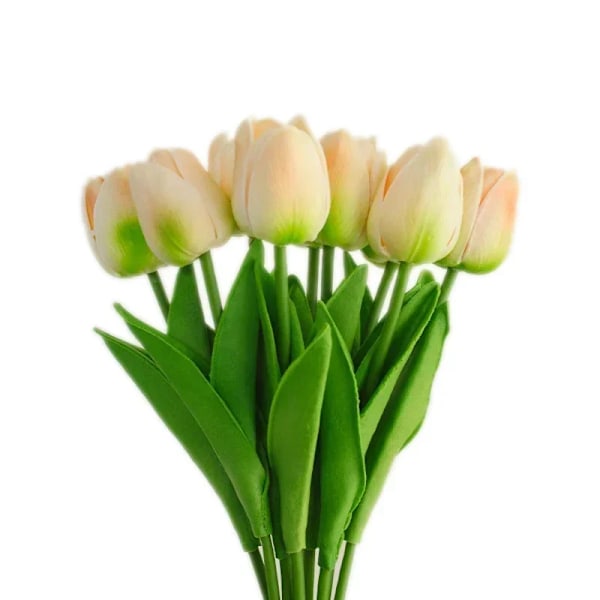 5 stykker tulipan kunstige blomster ekte touch bukett falske blomster dekorasjon