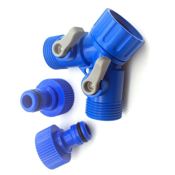 Hun tråd Y-formet hurtig stik have vanding vand splittere vandhane adapter plæne have vanding forsyninger
